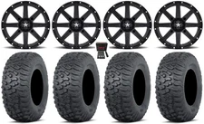 MSA Clutch 14" Wheels Black 28" Terra Hook Tires Kawasaki Brute Force IRS