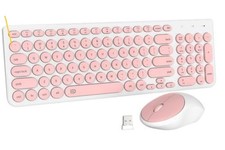 PINK Compare  37 iK6630 Wireless Keyboard Mouse Combo 2.4GHz USB Cordless