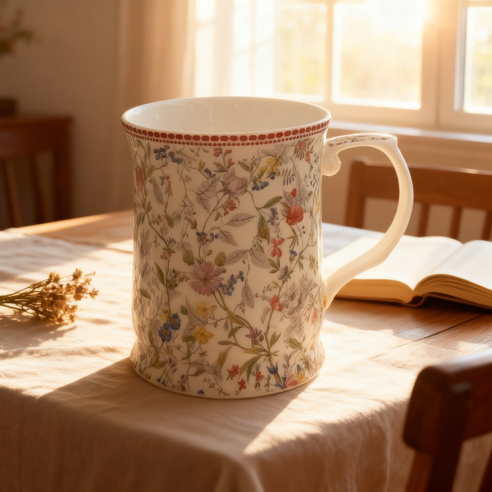 Fine Chinaware William Kilburn Mug Floral Flowers Coffee Tea Cup 415cc ...