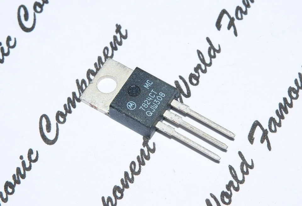 4pcs - MOTOROLA MC7824CT Positive Voltage Regulator TO220 24V 1A Genuine - Image 2 of 4