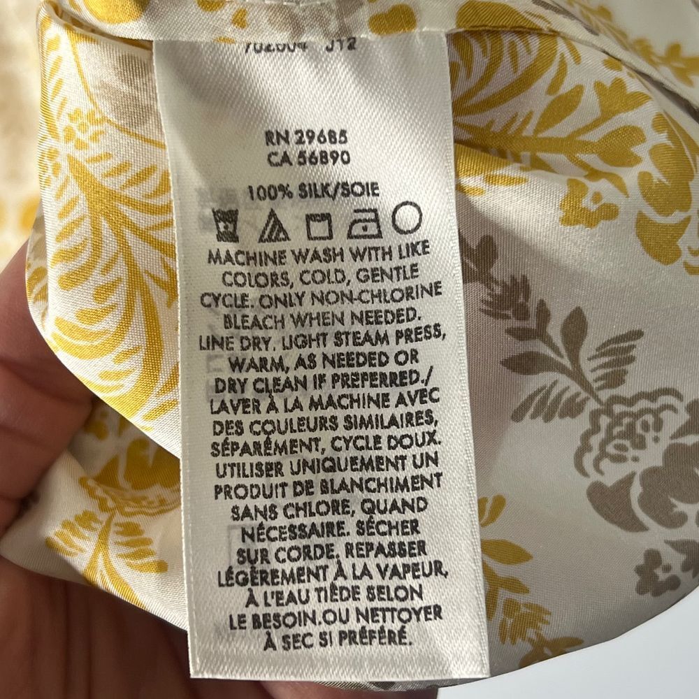 Pendleton 100% Silk Elegant Damask Button Up Blou… - image 3