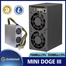 Goldshell Mini Doge 3 Ⅲ Miner Doge Coin LTC Dual Mode 700M 400W or 550M 260W