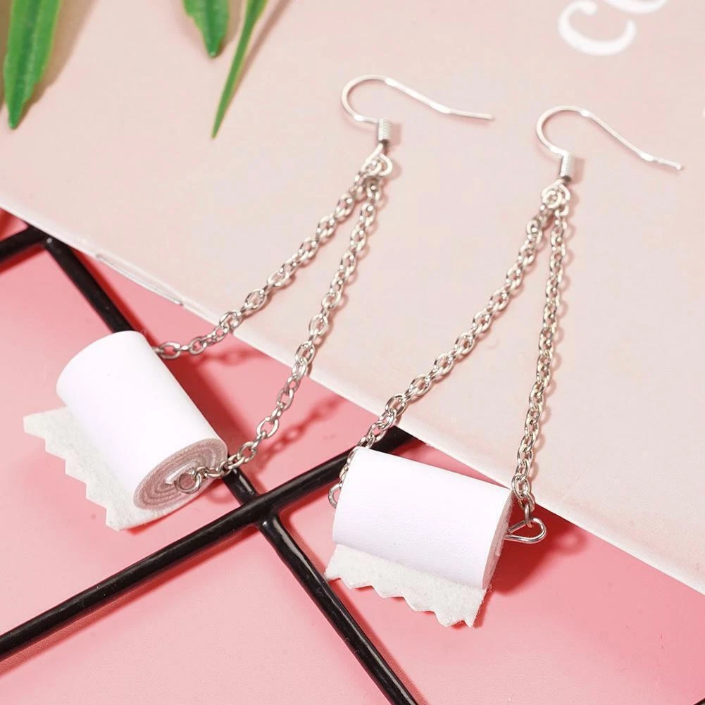Earrings toilet paper sale