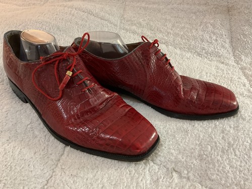 Marco Vicci Canton Burgundy Croc Embossed Tassel Dress Shoes Men's US Size 15 M - Picture 8 of 16