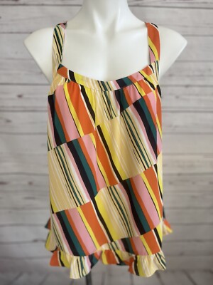 Cabi Skip Halter Broken Stripe #5979 Tank Top Camisole MEDIUM  Multicolor NWT
