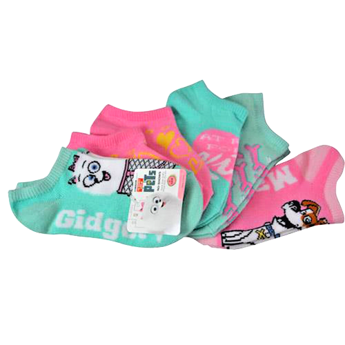 Secret Life of Pets Kids Girls 5 Pack No-show Socks Size 6-8.5 Assort Colors New - Picture 3 of 6