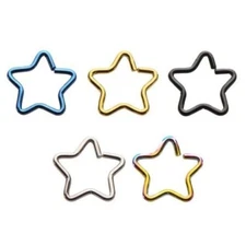 Star Nose Ring 16g Split Ring Perfect For Septum, Daith, Rook, Tragus 10mm