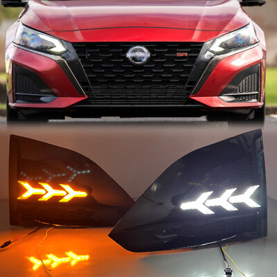 Fit 2023 2024 Altima LED Turn Signal Fog Light DRL Sequential LH+RH W/ Wiring