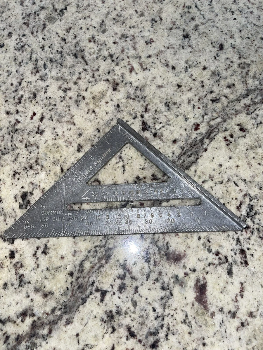 Vintage USA Made Sands Aluminum Speed Square RS 45 Carpenter s