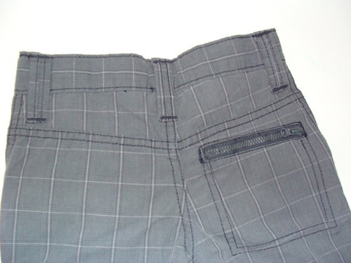 Lee Dungarees Boys Plaid Gray Shorts Size 4 R NWT NEW Flat Front Adjustable - Picture 5 of 5