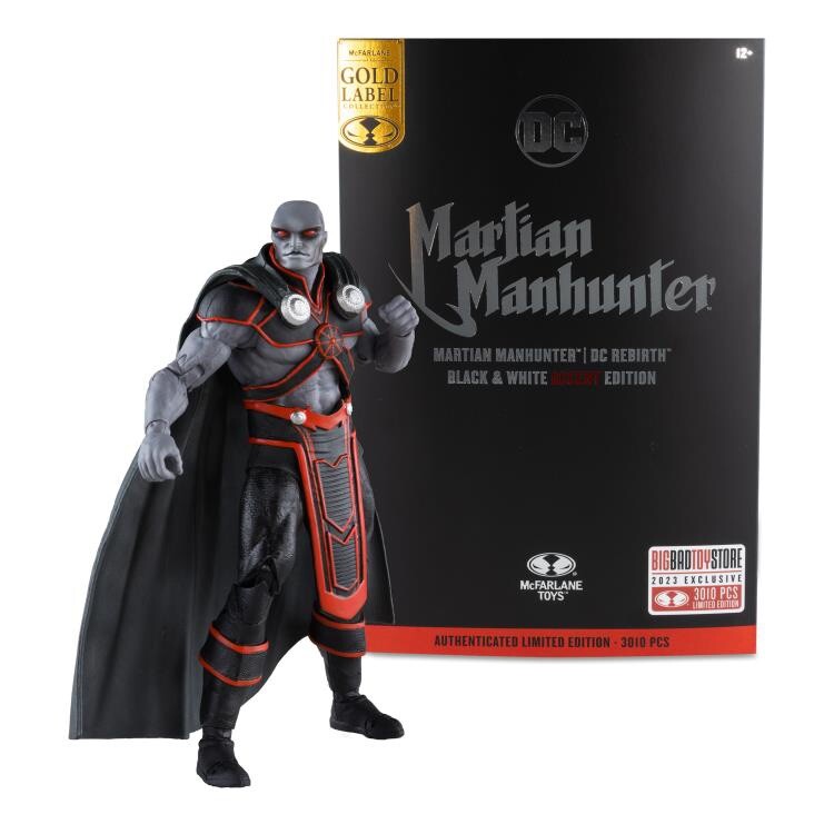 2023 McFarlane Gold Label- MARTIAN MANHUNTER Black & White Accent