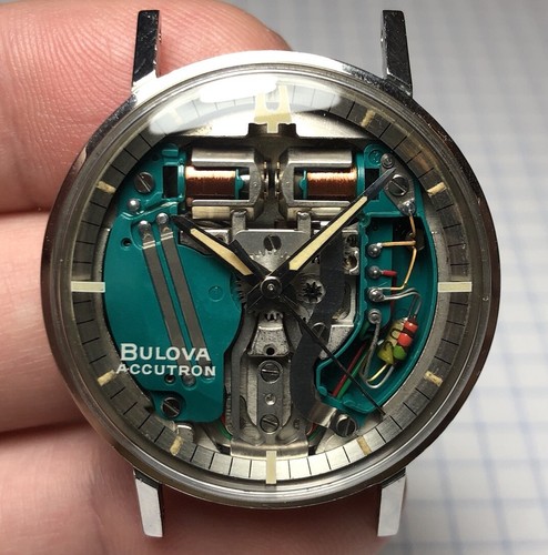 Vintage SWISS 1964 Bulova Accutron Spaceview #316 Tuning Fork 214H Men's Watch