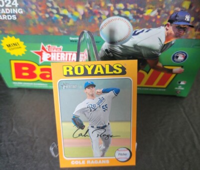 2024 TOPPS HERITAGE MINI COLE RAGANS KANSAS CITY ROYALS /5!!! WHITE BORDER 