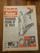 Melody Maker October 14th 1978 The Who Cover David Bowie Advert