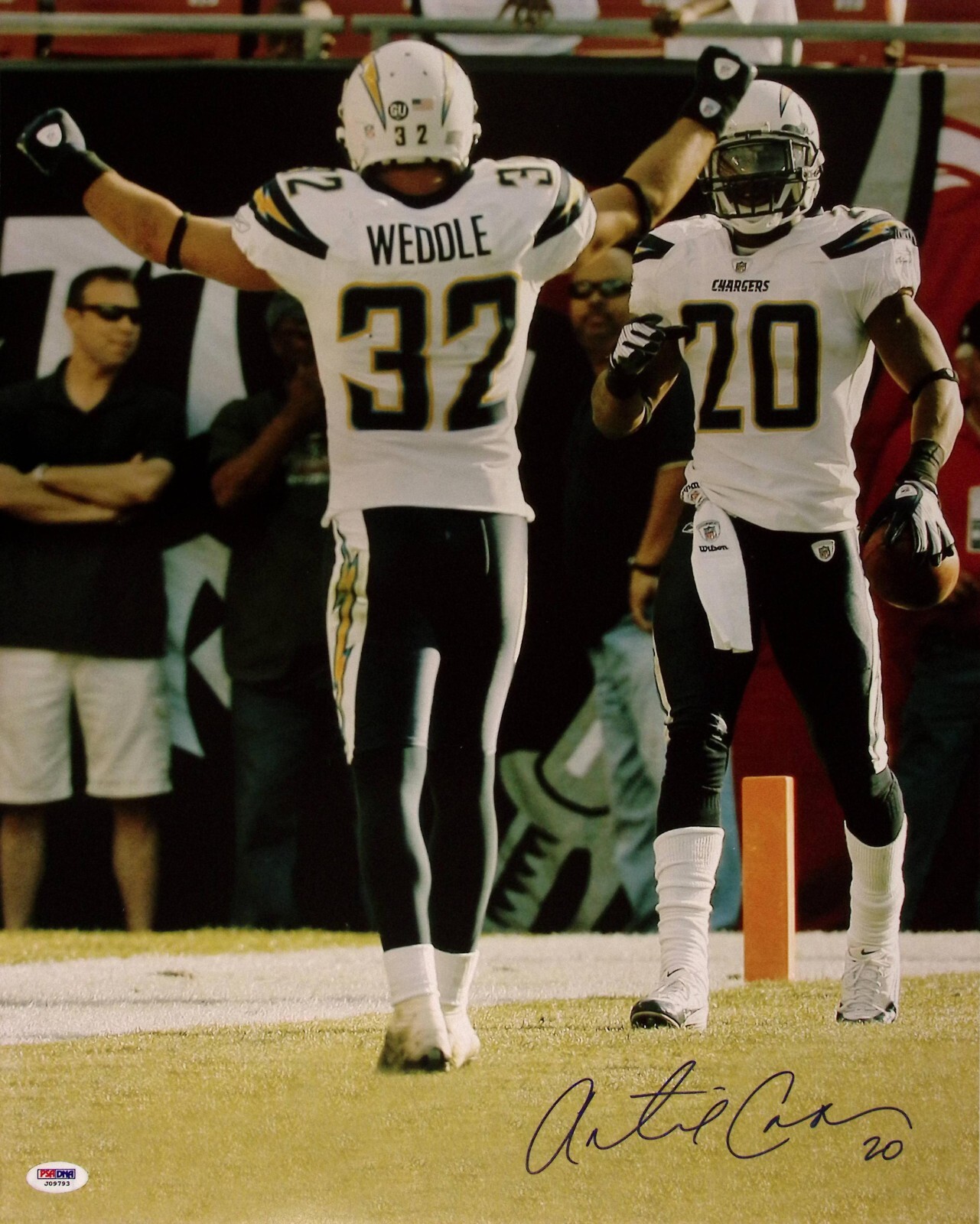 Antoine Cason Autographed Signed San Diego Chargers Auto Chargers 16x20 Photo PSA/DNA COA Picture w Eric Weddle 