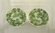 VINTAGE QUADRIFOGLIO ITALY LOT OF 2 10" GREEN GRAPE VINES LARGE SOUP BOWLS ~MINT