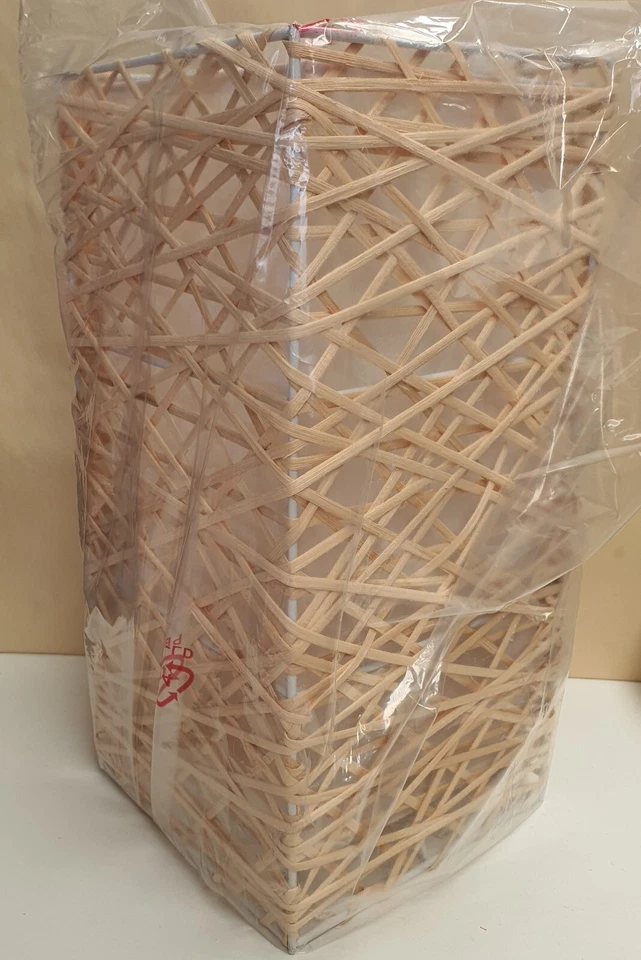 Crompton Pendant Rubus Rectangular Woven Pendant Light Etched Rattan Design MIB - Image 4 of 4