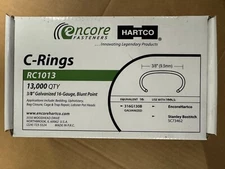 316G130B C-Rings 3/8" BLUNT, 16-ga Galvanized Steel - Picture Frame Hanger Wire