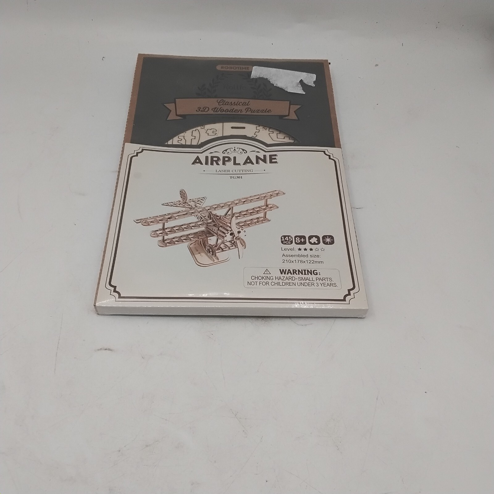 Airplane Bi-Plane TG301 3D Wooden Puzzle new