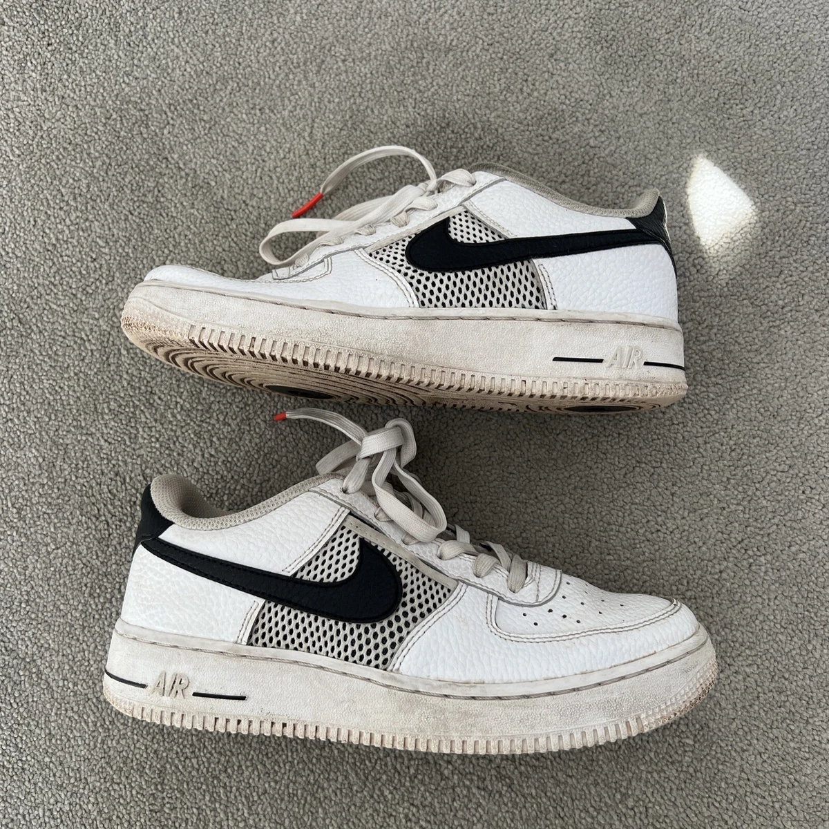 Nike Air Force 1 LV8 Low Mesh Pocket GS Trainers White DH9596 100