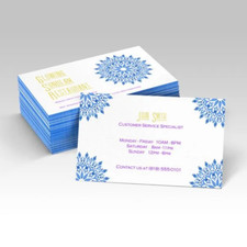 250 32pt uncoated Painted Edge Business Cards YOUR ART READY TO PRINT