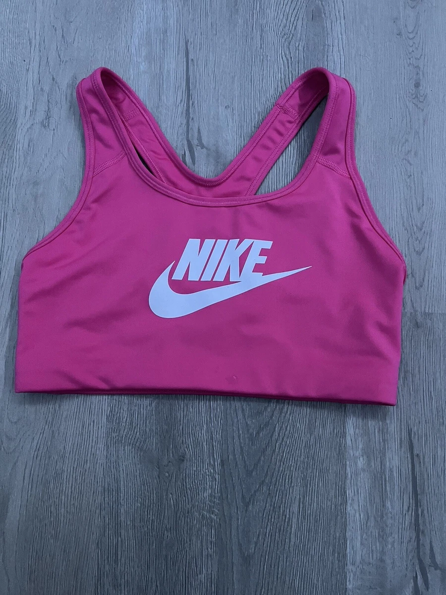 CN5262-684 New with Tag Nike Swoosh Futura Sports Bra PINK