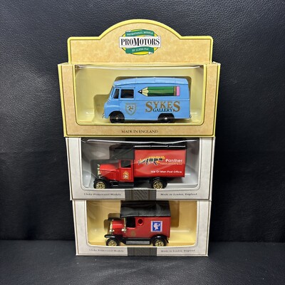 3 x Lledo Werbemodelle: Isle of Man Themen-Vans, originalverpackt (M3)