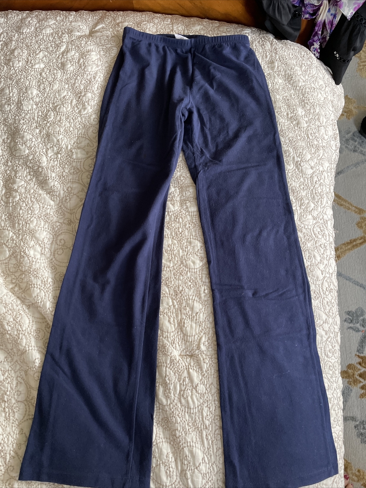 Navy Blue Boot Leg Trousers