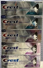 Crest 3D-White Brilliance Blast/Peppermint Fluoride Toothpaste 3.5oz Mixed Lot 5