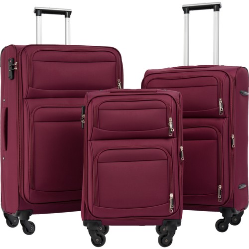 3pcs Expandable Luggage Softside 