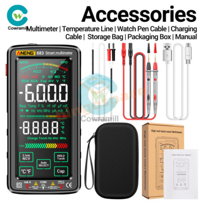 ANENG 683 6000Counts Large Touch Screen Digital Multimeter Burn proof Multimeter