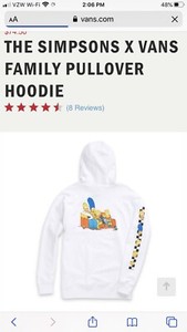 the simpsons x vans bart pullover moletom com capuz