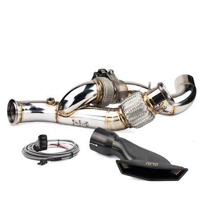 RPM 3'' Black E-Valve Mid Pipe for Maverick R X rs with Smart-Shox 