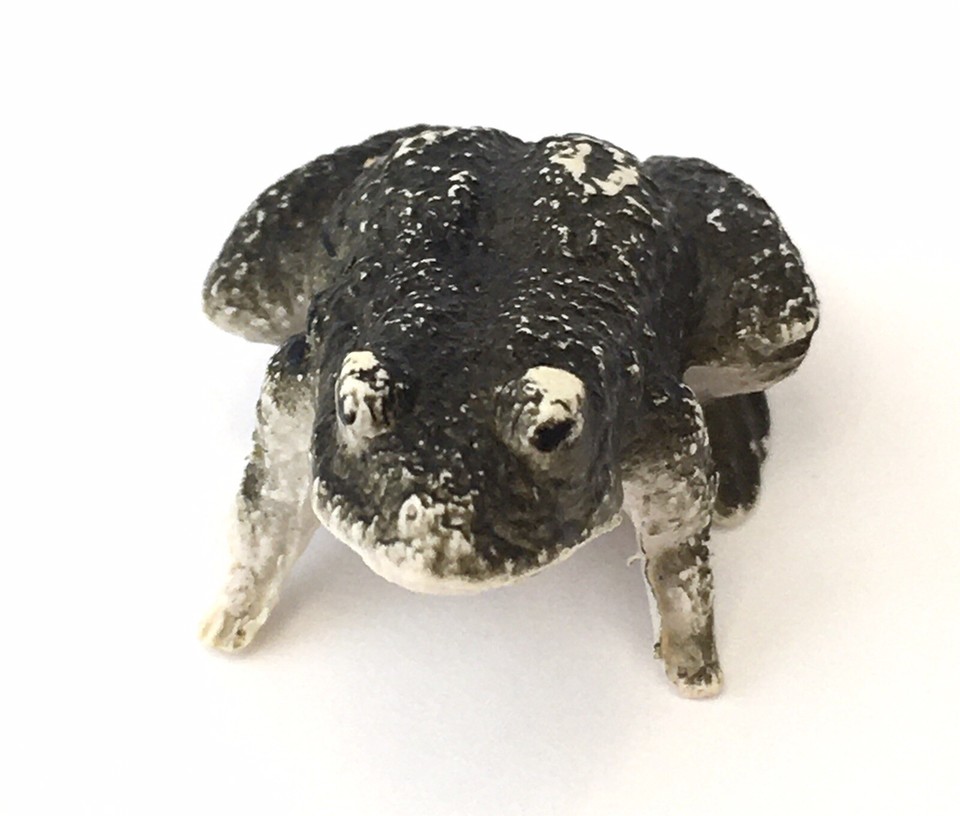 Vintage 1972 Rae’s Ark Plastic Frog Noah 1.25" end to end x 5/8" tall