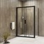 Jaquar Fusion Plus 1200 X 800mm Black Frame Sliding Shower Door Corner - View #10