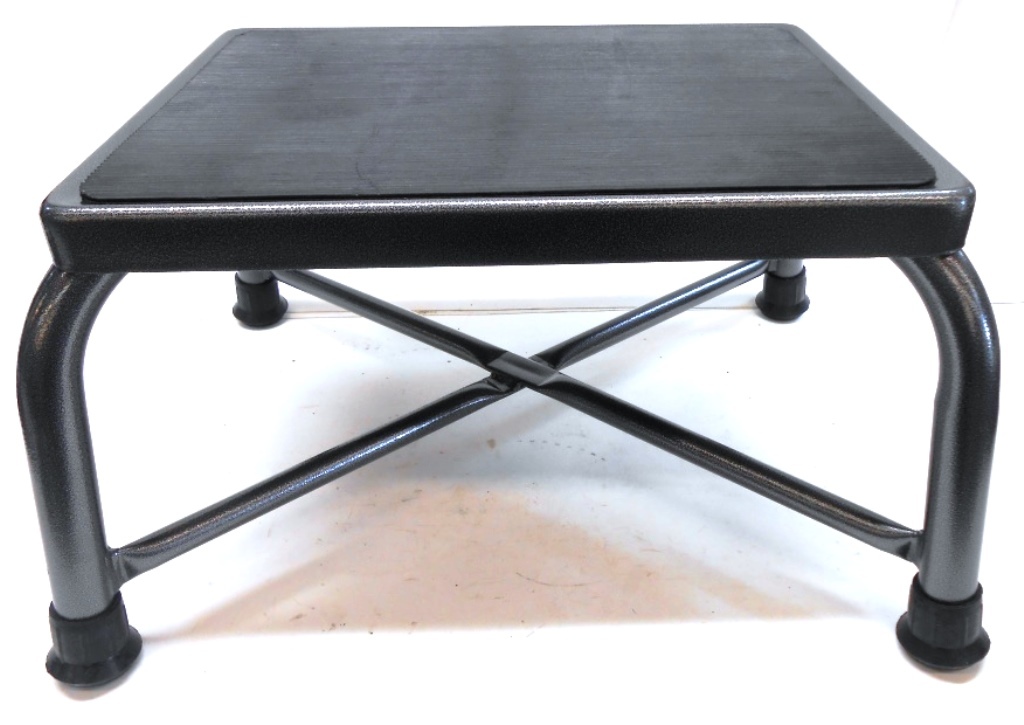 MEDICAL STEP STOOL, 9" STEP, 300 LB CAPACITY, NON-SKID, POWDER COATED