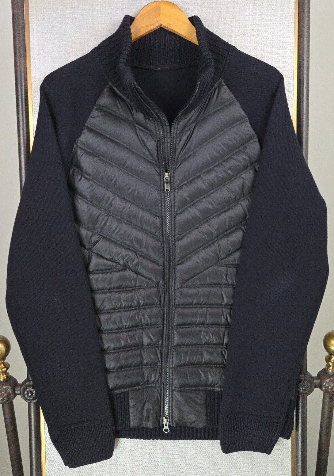 LULULEMON Mens Down Insulated Wool Hybrid Jacket Full Zip Quilted Size Large image 4