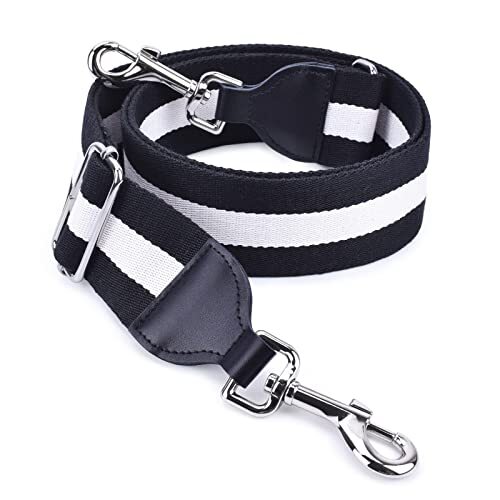 CLOUDMUSIC Handbag Strap Replacement Crossbody Strap Purse Black and White