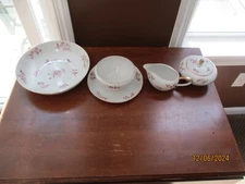 4 pcs - MCM JYOTO Fine China Japan JULIE Gravy Sugar Creamer Serving Bowl