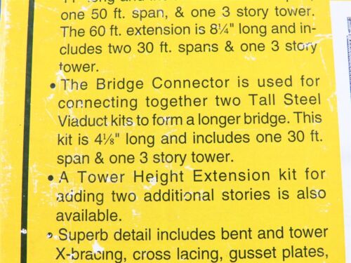 HO Scale Micro Engineering Kit 75-524 Tall Steel Viaduct 80' Length Extension - Picture 3 of 4
