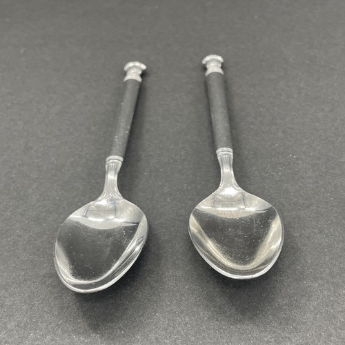Royal Royale Pine Stainless Flatware Japan Pinecone Set of 2 Teaspoons 6.25 in - Picture 6 of 7