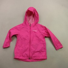 Columbia Jacket Girls 4T Long Sleeve Hooded Pockets Lightweight Outdoor Pink