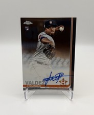 2019 TOPPS CHROME RA-FV FRAMBER VALDEZ ROOKIE AUTOGRAPH CARD. rookie card picture
