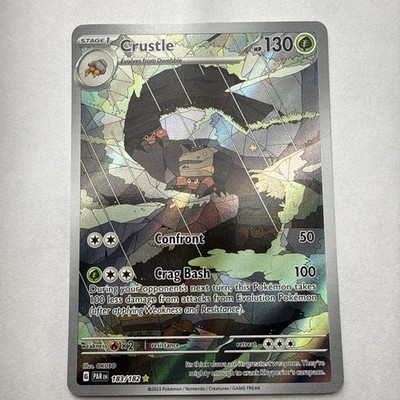 DESCENDANT ×  Crustar Mint Secret Crustle 183/182 Paradox Rift Pokemon Card Full Art