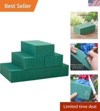 Versatile Green Floral Foam Blocks for Fresh  Artificial Flowers - Pack of 6