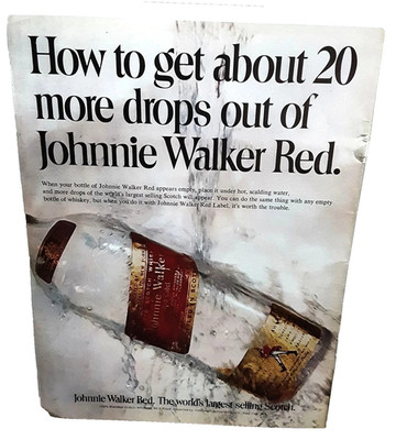 1971 Johnnie Walker Red Label Scotch Vintage Print Ad Whiskey Liquor Retro