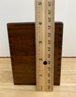 Vintage Wood Recipe Box with Cards Dividers Hinged Dove Tailed Dark Wood — photo 3