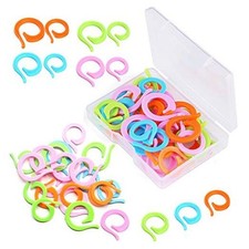 Knitting Crochet Markers with Plastic Box, 20 Pcs Small  20 Pcs Large 40 PCS