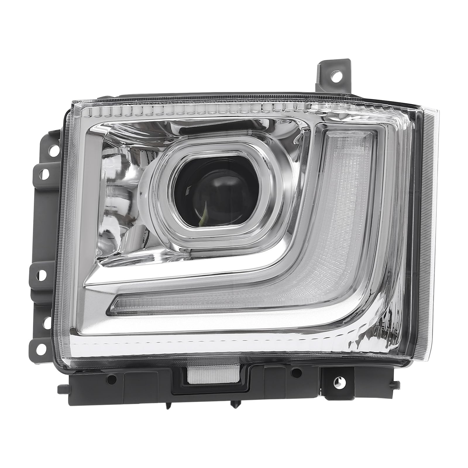 Halogen Headlight for ISUZU NPRHD NQR NRR 2023 2024 Left Clear Lens Grey Housing
