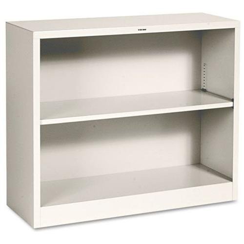 The Hon S30ABCL Metal Bookcase 34.5" Steel 2 Shelves Putty